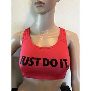 Nike Just Do It Sports Bra XS Racerback  Pink Training Workout Top